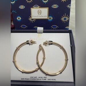 NWT House of Harlow 1960 Gold-Tone Hoop Earrings